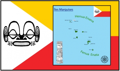 15/06/2021 - ATAHENUA O TE HENUA ENANA - CARTE OFFICIELLE DES ÎLES MARQUISES